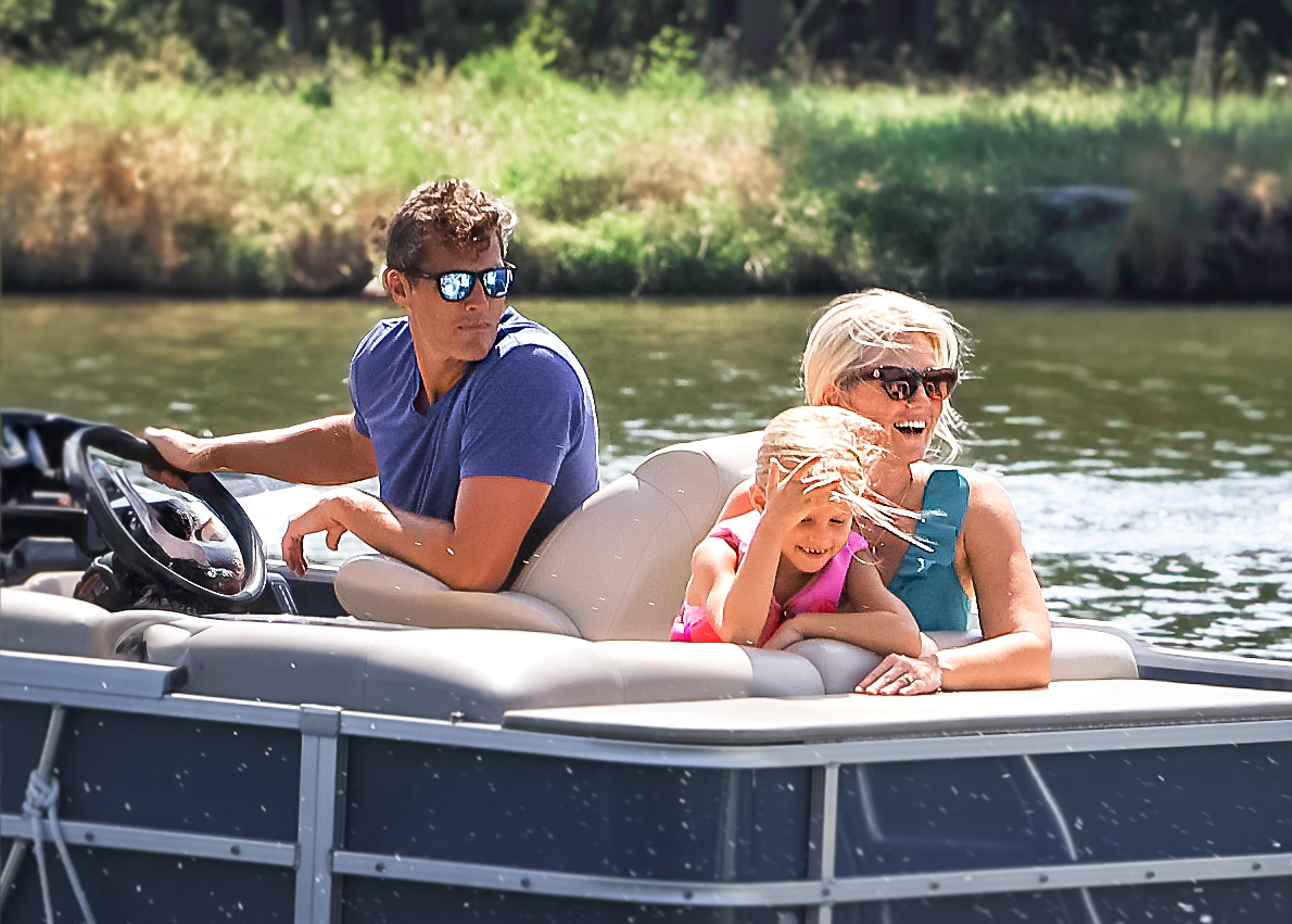 Family Boating on the River